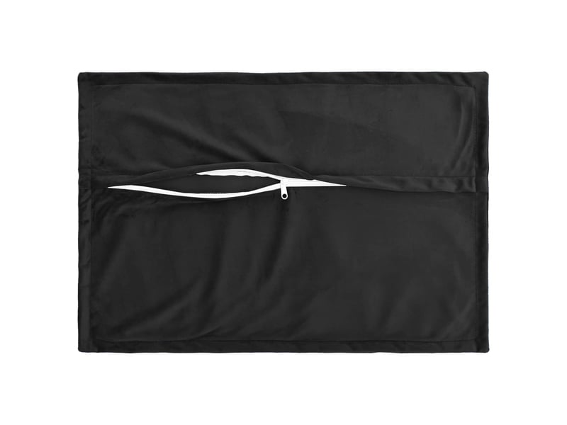 Lot de 2 coussins avec oreiller, coussins décoratifs houten noir fløjl cf51075  - Conforama D