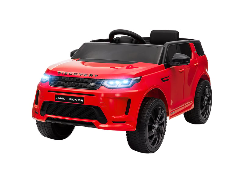  Voiture électrique pour enfants, véhicule 12 v avec télécommande, lumières led, musique et klaxon, 3-6 ans, rouge  - Conforama B
