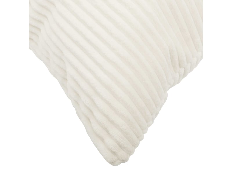  Lot de 6 housses de coussin almelo crème 70 x 70 cm velours côtelé cf49573  - Conforama D