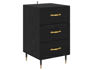 Table de chevet - cabinet de chevet - table de nuit chêne noir 40 x 40 x 66 cm bois d'ingénierie