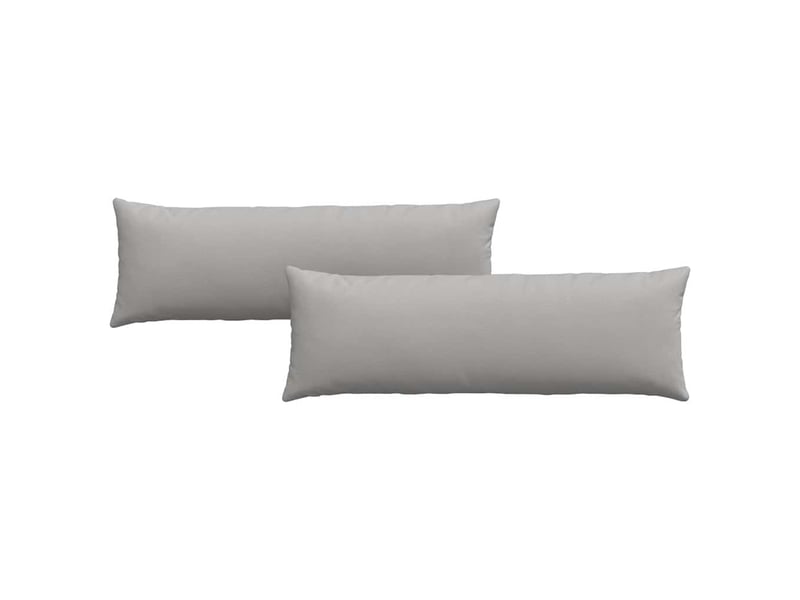 Lot de 2 coussins de canapé, coussins décoratifs tissu gris nuage 120 x 40 cm cf58875 - Conforama A