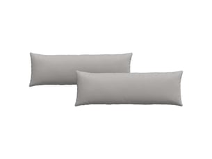 Lot de 2 coussins de canapé, coussins décoratifs tissu gris nuage 120 x 40 cm cf58875