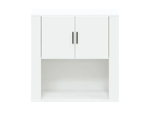 Armoire murale moderne rangement pratique 80 x 33 x 80 cm en bois d'ingénierie blanc 02_0048274