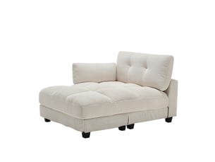 Canapé modulaire 2 places séparable en 2 fauteuils avec usb - lpospi - 4 porte-gobelets, velours côtelé beige