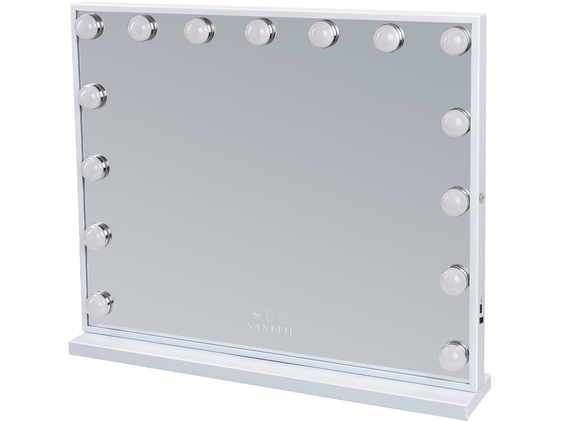 EMKE Miroir De Maquillage Lumineux 50 Cm Miroir Hollywood Tactile 3 Couleurs De Lumiere A Intensite Variable Rotatif A 360 Blanc 76398287 EMKE Miroir De Maquillage Lumineux 50 Cm Miroir Hollywood Tactile 3 Couleurs De Lumiere A Intensite Variable Rotatif A 360 Blanc 76398287
