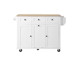 Desserte 3 portes 3 tiroirs coloris blanc mdf