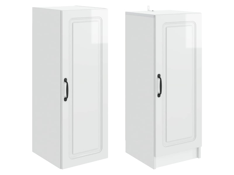  Buffet - ensemble de meubles 2 pc blanc brillant bois d'ingénierie  - Conforama D