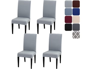 Lot de 4 housses de chaise élastiques, adaptées à toutes les chaises de salle à manger, amovibles et lavables, modernes et durables, conven, multicolore