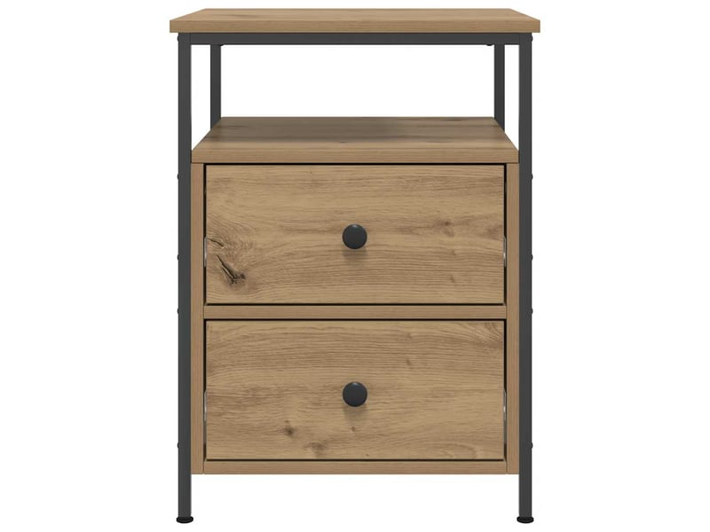  Lot de 2 tables de chevet - cabinet de chevet - table de nuit chêne artisanal bois d'ingénierie  - Conforama C