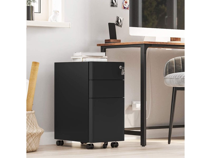 Boîte De Rangement Fichiers Suspendus En Métal Maillé - Format A4, Contient 40 Dossiers, Bureau & Maison