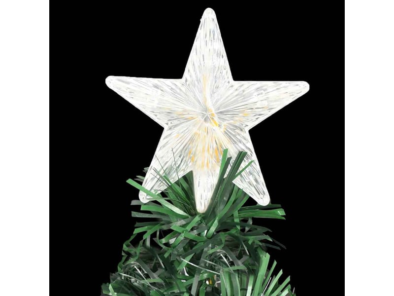  Arbre de noël, décoration de noël pré-éclairé avec support et led 240 cm fibre optique cf61748  - Conforama E