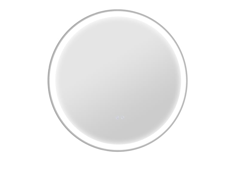  Miroir de salle de bains led 60x60x3 cm tactile avec fonction mémoire métal blanc  - Conforama A