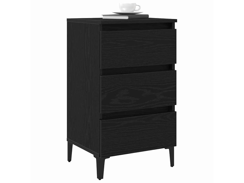  Table de chevet - cabinet de chevet - table de nuit chêne noir 40 x 35 x 69 cm bois d'ingénierie  - Conforama B