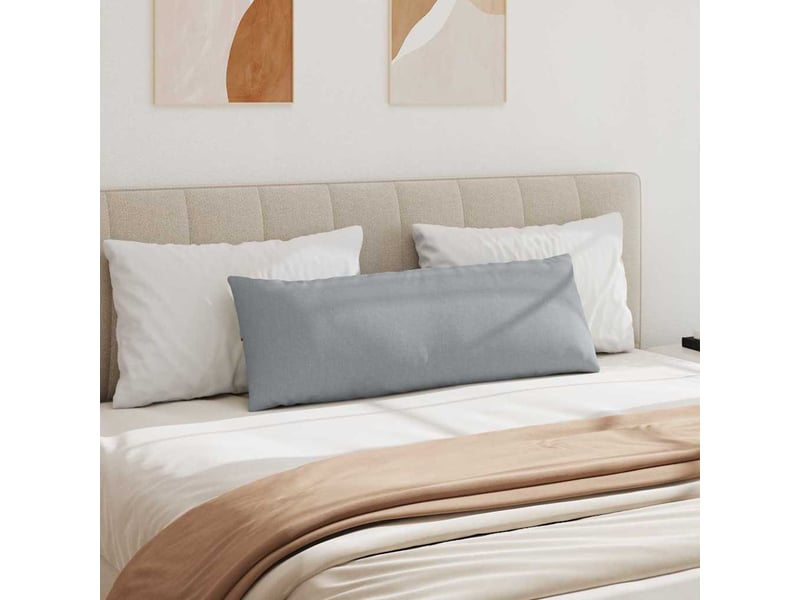 Lot de 2 coussins de canapé, coussins décoratifs tissu gris clair 120 x 40 cm cf58831  - Conforama D