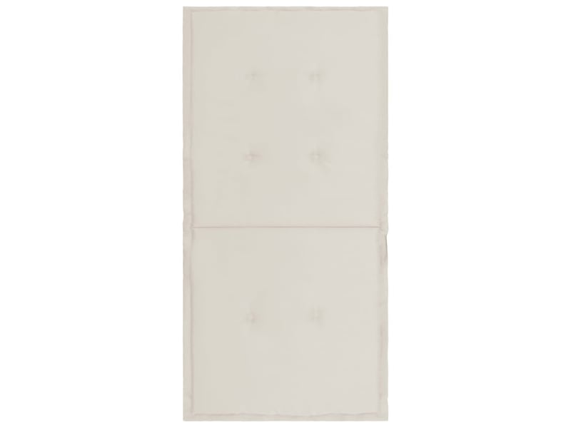  Lot de 4 coussins de chaise de jardin 100% polyester imperméable crème 100 x 50 x 3 cm dec021681  - Conforama E