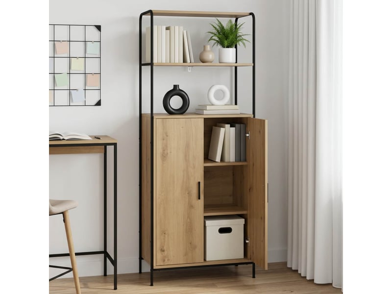  Haut armoire, armoire de rangement chêne artisanal 40x33x161 cm bois d'ingénierie shl11473  - Conforama B