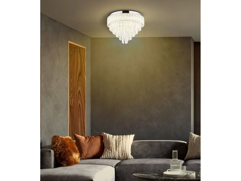  Globo crystalia plafonnier led chromé 50 cm, 27006000 k  - Conforama B