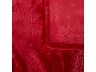 Plaid emb sapin rouge 130x180