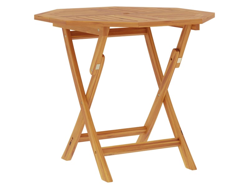  Vidaxl table de jardin pliante naturel 90 x 90 x 75 cm  - Conforama D