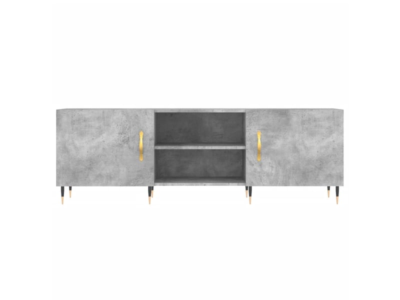  Meuble tv - banc tv - meuble de rangement gris béton 150x30x50 cm bois d'ingénierie  - Conforama E