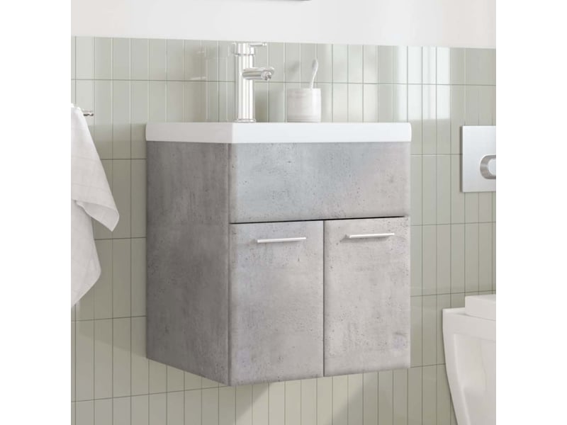  Ensemble de meubles de salle de bain 2 pcs gris béton cf63618  - Conforama C