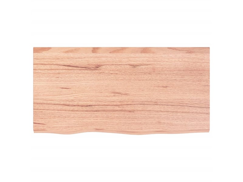 Comptoir de salle de bain, plan de travail marron 80x40x(2-4) cm bois traité cf65810 - Conforama C