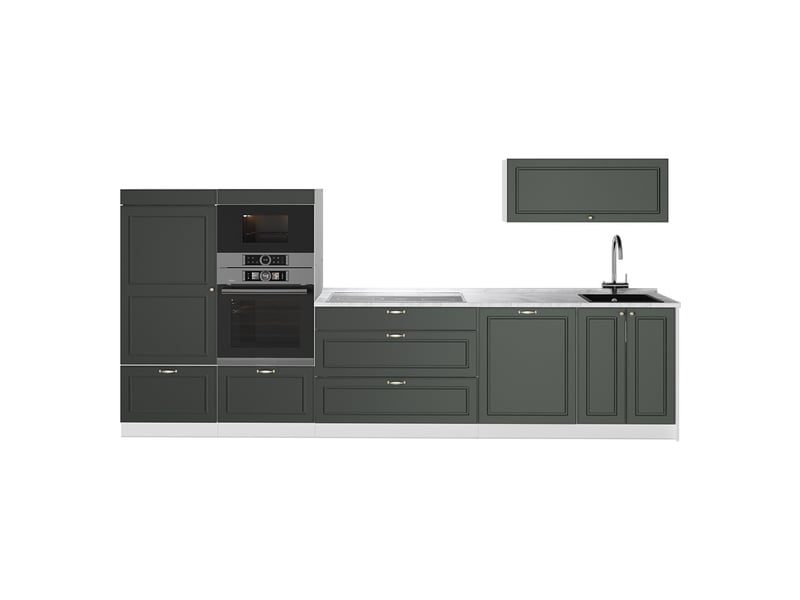  Vicco cuisine, vert or campagneblanc, 340cm, pt marbre  - Conforama A