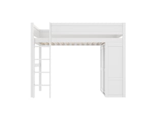 Lit mezzanine 90x200 cm <strong></strong> <strong></strong> coloris blanc