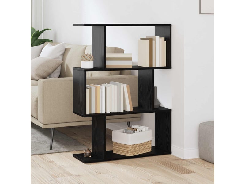  Bibliothèque 3 niveaux, armoire à livres 70 x 24 x 97 cm bois d'ingénierie  - Conforama B