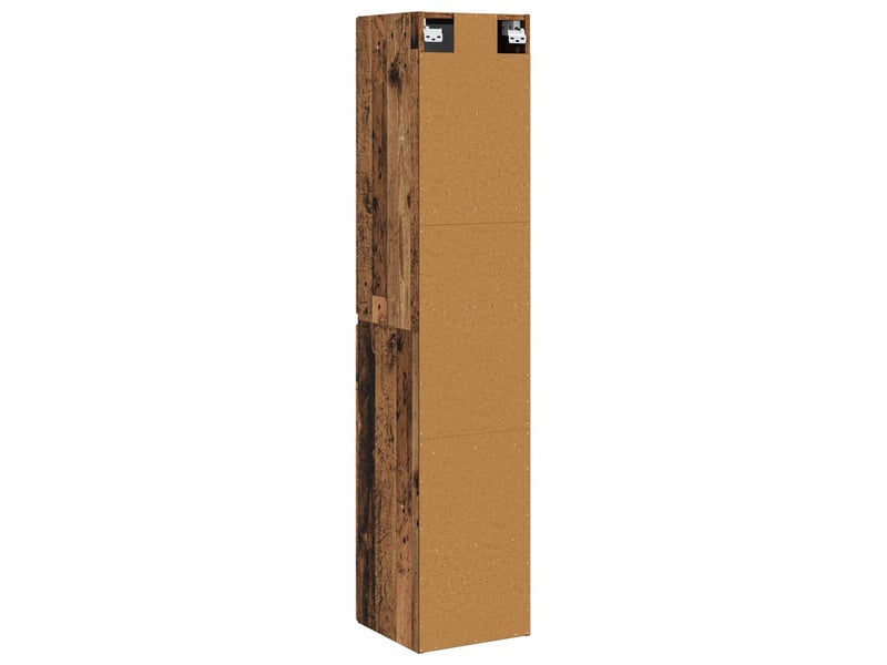 Cabinet salle de bain mural, meuble de rangement bois ancien 33x34.5x160 cm shl2484 - Conforama E
