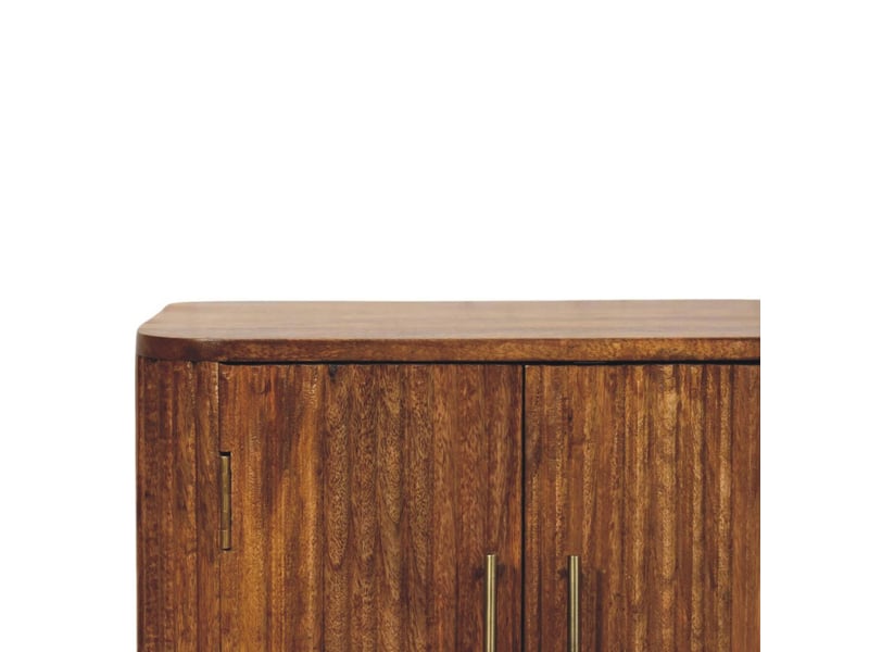  Artisan furniture petit buffet cannelé solis en bois massif  - Conforama C