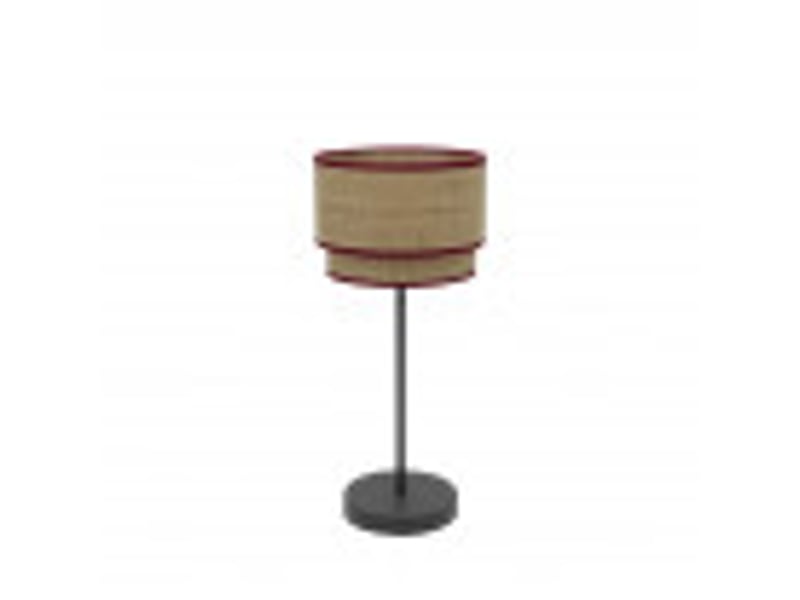  Lampe à poser fabrilamp roque e14 coloris naturelrouge 41 x 18 x 18 cm 172871007 - Conforama B