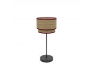 Lampe à poser fabrilamp roque e14 coloris naturelrouge 41 x 18 x 18 cm