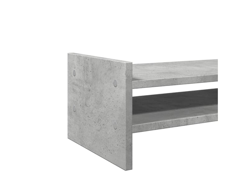  Support de moniteur table meuble bureau 50 x 27 x 20 cm bois d'ingénierie gris 02_0044886  - Conforama E