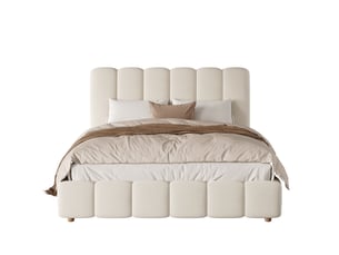 Lit coffre 140x190 cm <strong>COVREO </strong> <strong></strong> coloris beige