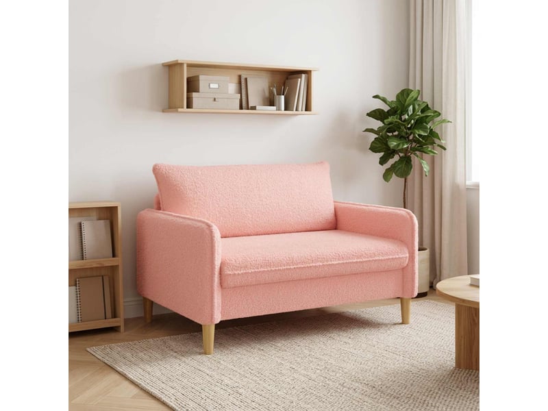  Vidaxl fauteuil xxl rose bouclé  - Conforama B