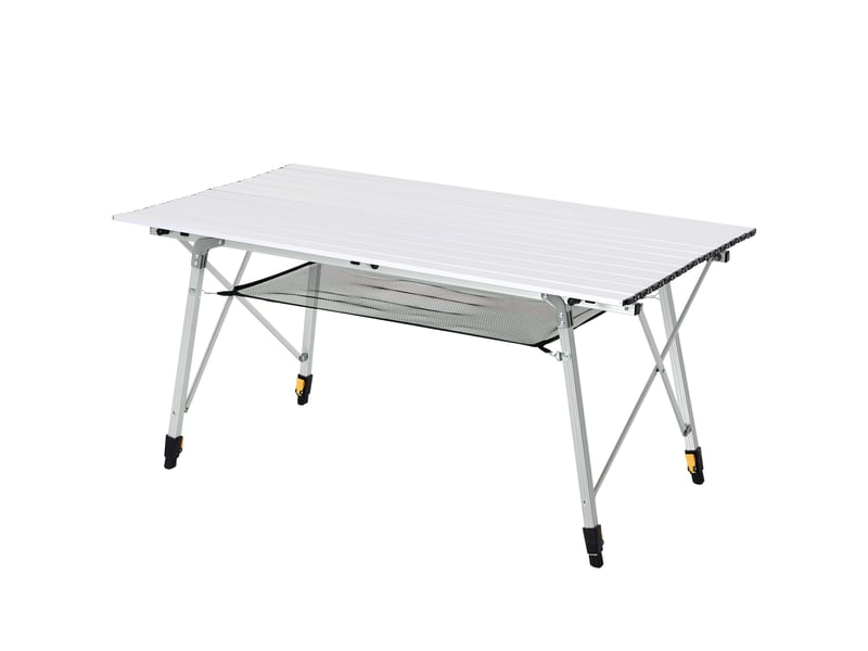  Table de jardin, table pliante table de camping aluminium gris 120x70x73cm  - Conforama A