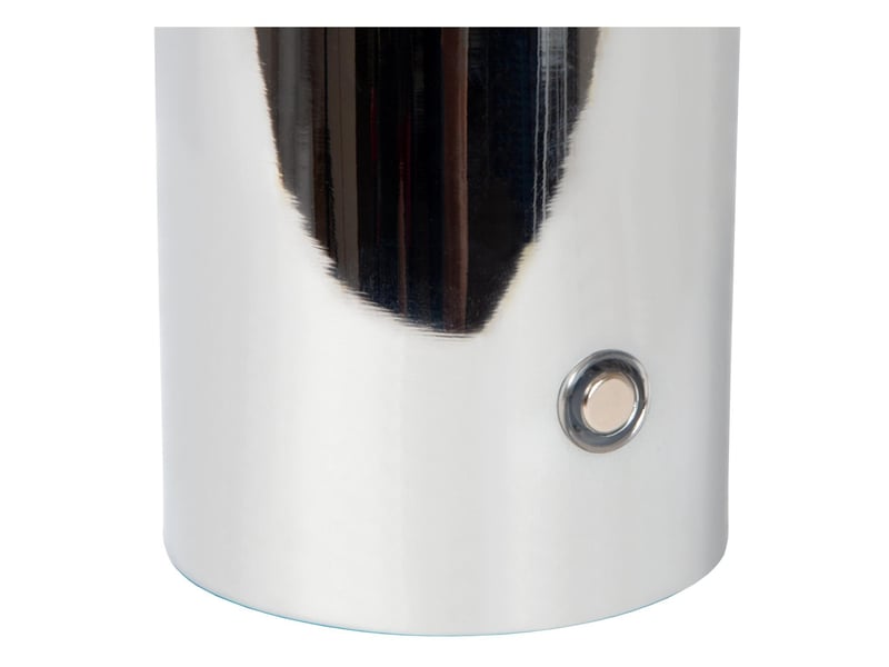 Lampe de table diam. 8 cm led dim. E27 1x1w 2700k chrome - lucide - vivo  - Conforama C