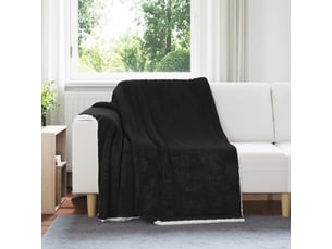 Plaid canapé noir 150x200 cm 1.64 kg polaire