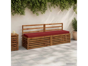 Lot de 2 coussins de banc, coussins d'assise soest 100 % polyester bordeaux cf57168