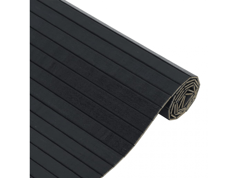  Tapis rectangulaire en bambou noir 70x100 cm - comfortxl 376738 - Conforama D
