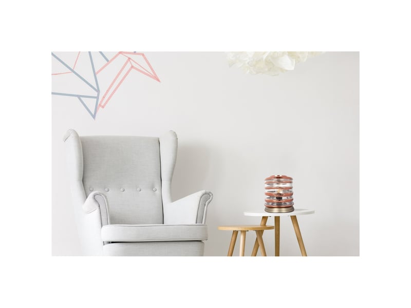  Lampe à poser en verre aladin i 21cm cuivre  - Conforama E