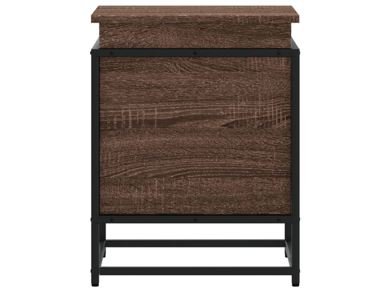 Boîte de rangement, coffre de rangement avec couvercle chêne marron bois ingénierie shl597 - Conforama E