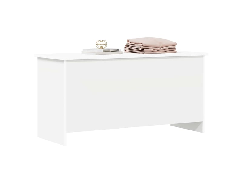  Coffre de rangement blanc 100x40x50 cm bois d'ingénierie  - Conforama C
