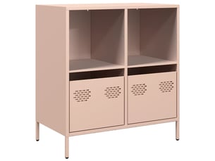 Buffet - bahut - meuble de rangement rose 68x39x73,5 cm acier laminé à froid