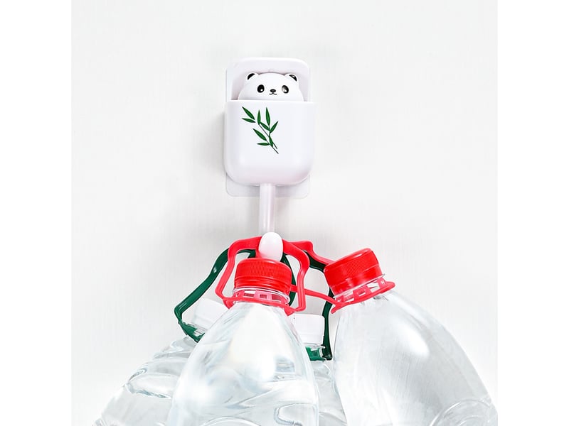  Lot de 4 crochets muraux en forme de panda mignons, auto-adhésifs solides pour aromathérapie, décoratifs pour enfants, blanc  - Conforama B