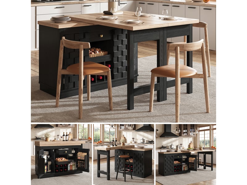  Table de bar noir - 120 cm mdf  - Conforama B