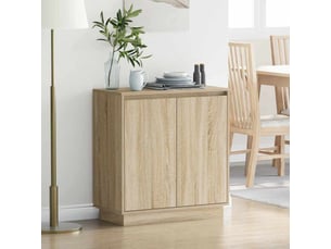 Buffet - bahut - meuble de rangement led chêne sonoma 71 x 34,5 x 75 cm bois d'ingénierie