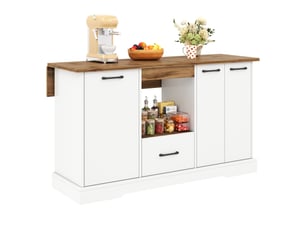 Bar coloris blanc CozyNest - 150 cm