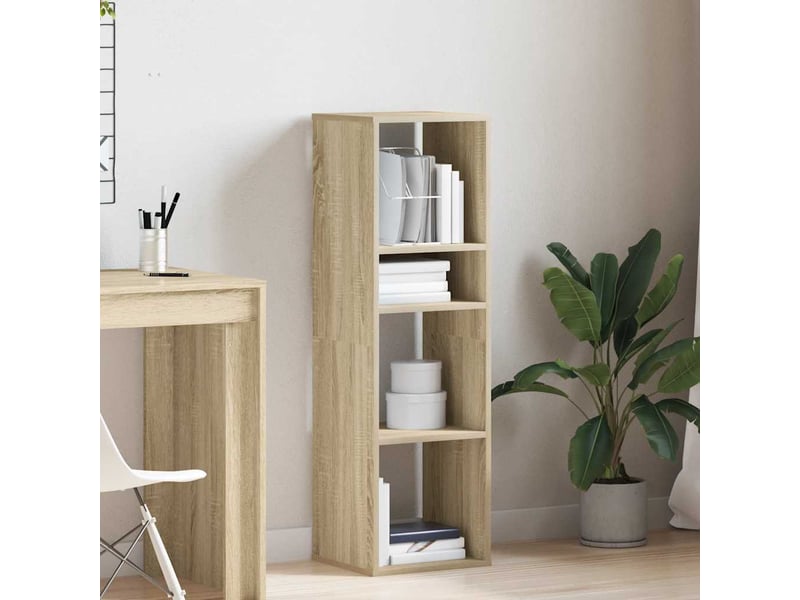  Bibliothèque, meuble de rangement salon chêne sonoma 34x31x112 cm bois d'ingénierie  - Conforama C